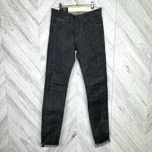HIUT Denim Jeans Mens Size 29 x 34 Selvedge Skinr Button Fly 100% Cotton